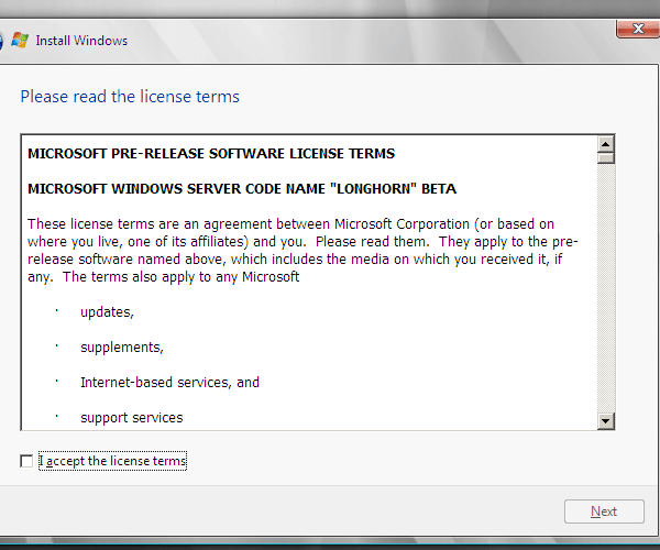 Windows Server 2008 安装